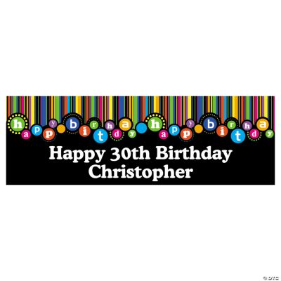 Personalized Birthday Dots Banner - Large