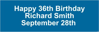 Personalized Solid Blue Banner - Medium