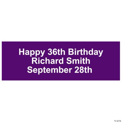 Personalized Solid Purple Banner -&nbsp;Small
