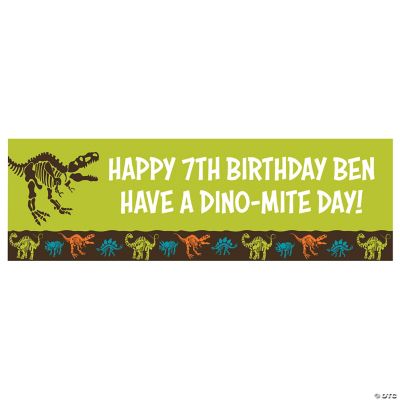 Personalized Dino-Mite Banner - Medium