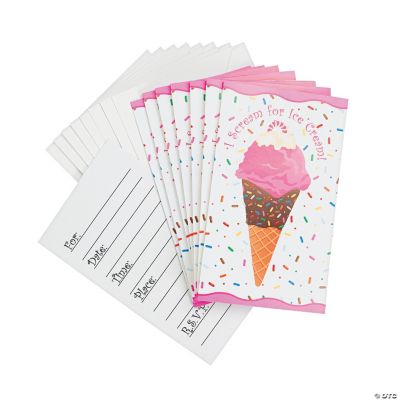 I Scream For Ice Cream Invitations