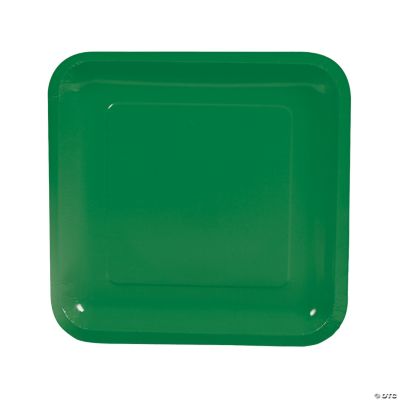 Square Dinner Plates - Green