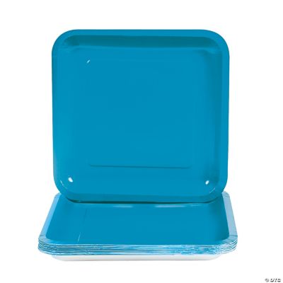Square Dinner Plates - Turquoise