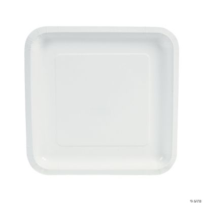 Square Dinner Plates - White