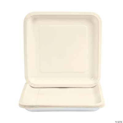 Square Dinner Plates - Ivory