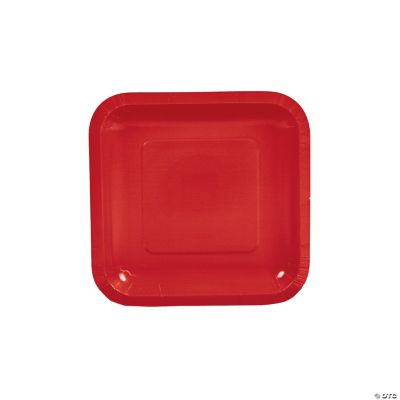Red Square Dessert Plates