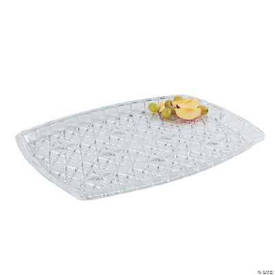 Diamond Cut Rectangular Tray - 16 1/2