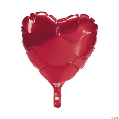 Ruby Red Heart-Shaped Mylar Balloon