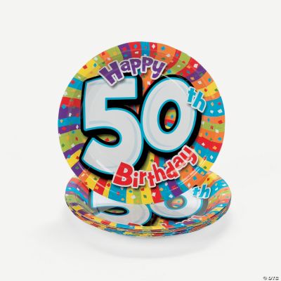 Milestone Birthday Dessert Plates - 50th
