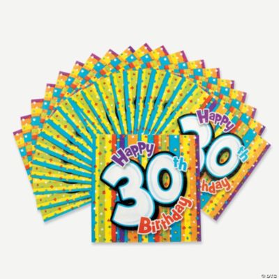 Milestone Birthday Beverage Napkins - 30th