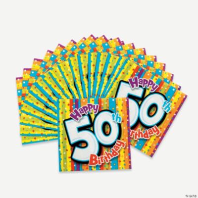 Milestone Birthday Beverage Napkins - 50th