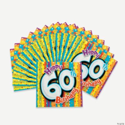 Milestone Birthday Beverage Napkins - 60th