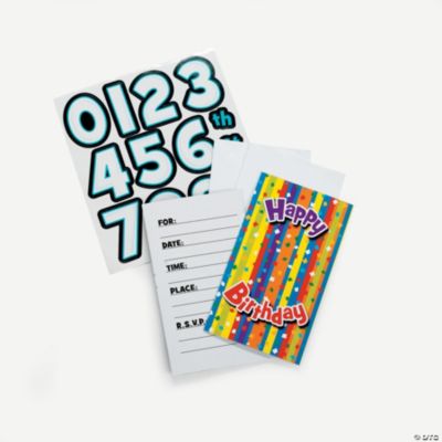 8 Milestone Birthday Invitations With Stickers