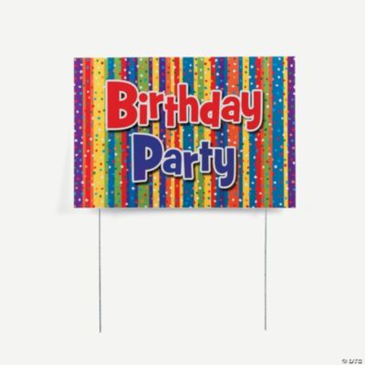Milestone “Birthday Party” Yard Sign