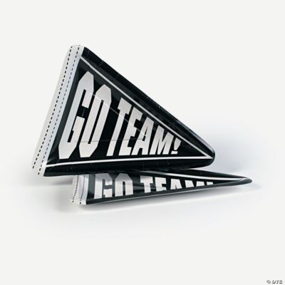 Pennant-Shaped Dessert Plates - Black
