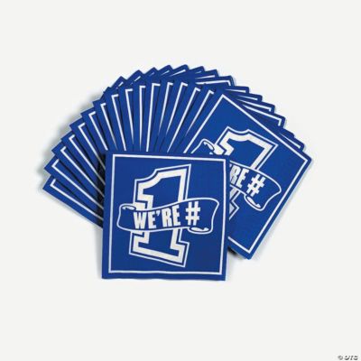 Pennant Beverage Napkins - Blue