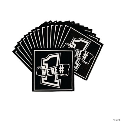 Pennant Beverage Napkins - Black