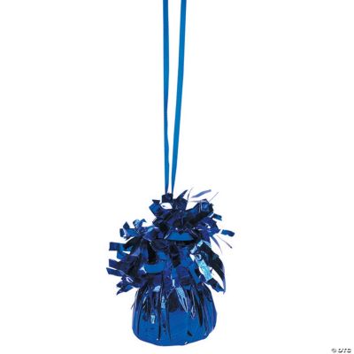 12 Blue Metallic Balloon Weights