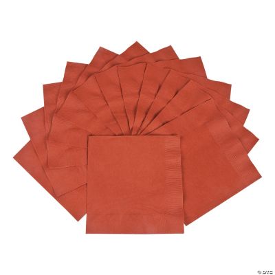 50 Solid Color Luncheon Napkins - Brick