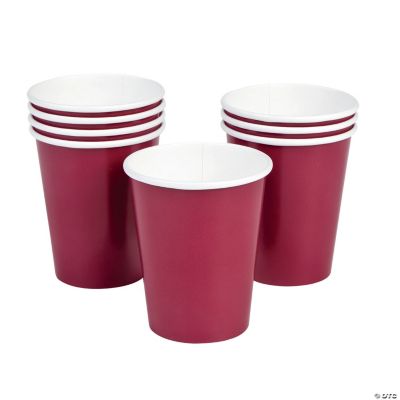 Burgundy Paper Cups