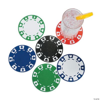 12 Poker Chip Coasters