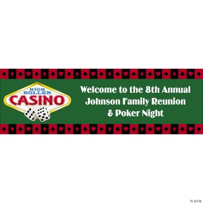 Personalized Casino/Poker Night Banner - Large