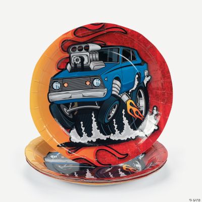 8 Race Car Dessert Plates