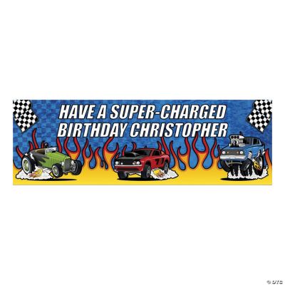 Personalized Race Car Banner - Small