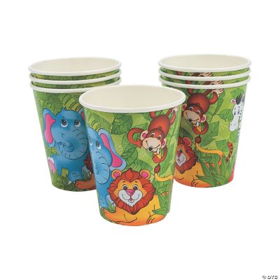 8 Zoo Animal Cups