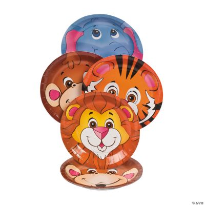8 Zoo Animal Dessert Plates
