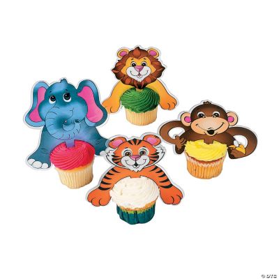 Zoo Animal Character Cupcake Picks