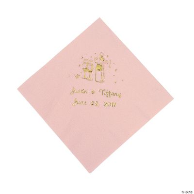 Champagne Beverage Napkins - Pink