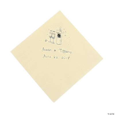 Champagne Beverage Napkins - Ivory