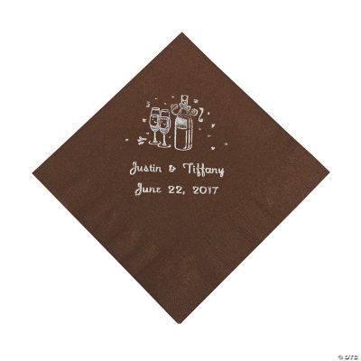 Champagne Beverage Napkins - Chocolate