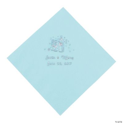 Champagne Luncheon Napkins - Light Blue