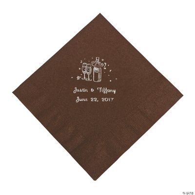 Champagne Luncheon Napkins - Chocolate