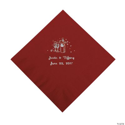 Champagne Luncheon Napkins - Burgundy