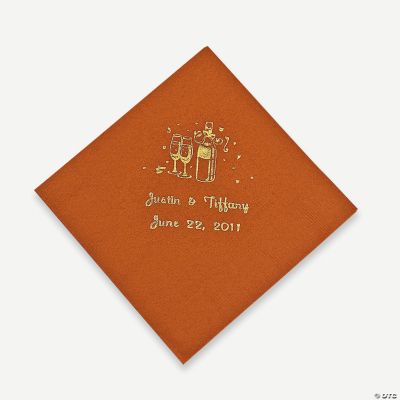 Champagne Beverage Napkins - Brick