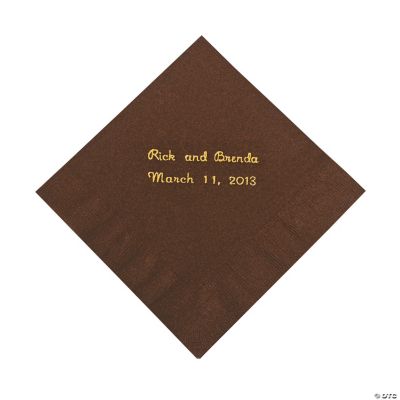 Personalized Chocolate Beverage Napkins