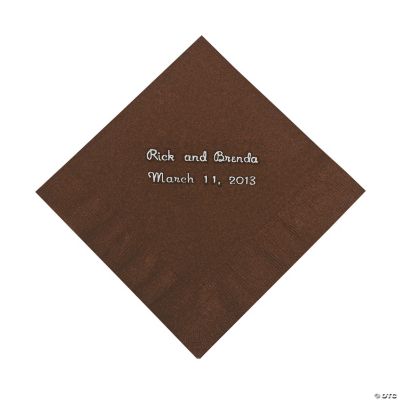 Personalized Chocolate Beverage Napkins
