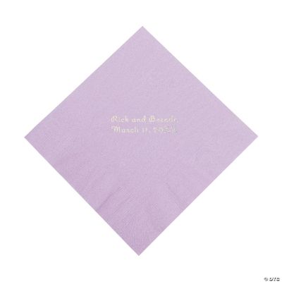 Personalized Lilac Luncheon Napkins