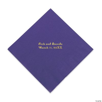 Personalized Purple Luncheon Napkins