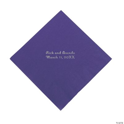 Personalized Purple Luncheon Napkins