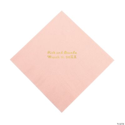 Personalized Pink Luncheon Napkins