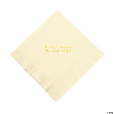 Personalized Ivory Luncheon Napkins
