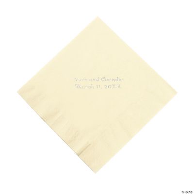 Personalized Ivory Luncheon Napkins