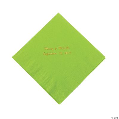 Personalized Luncheon Napkins - Lime Green