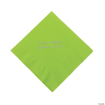 Personalized Luncheon Napkins - Lime Green