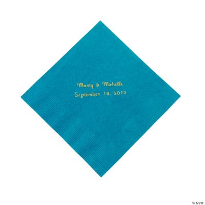 Personalized Luncheon Napkins - Turquoise