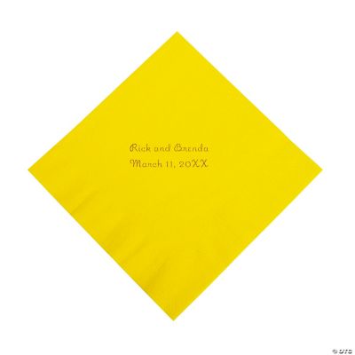 Personalized Yellow Luncheon Napkins